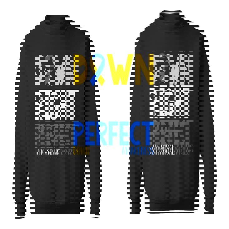 世界ダウン症啓発デーダウン右パーフェクトt21 スウェットシャツ