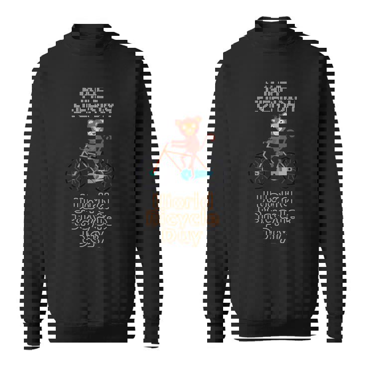 世界自転車の日 モンキーライディングバイク好き 面白いバイク スウェットシャツ