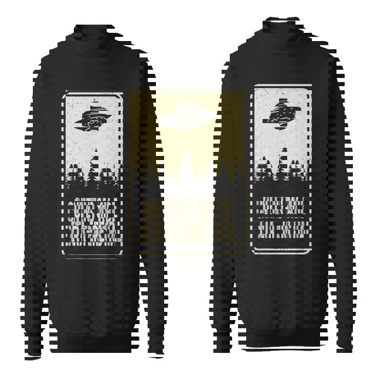 中身は地球外ufo 月曜日 宇宙人宇宙 スウェットシャツ