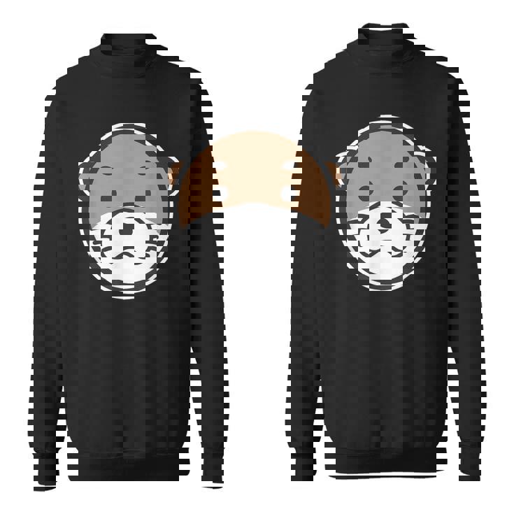 丸顔 カワウソ《コツメカワウソ》シンプル【どうぶつフレンズ】グッズ ゆるくて かわいい イラスト スウェットシャツ