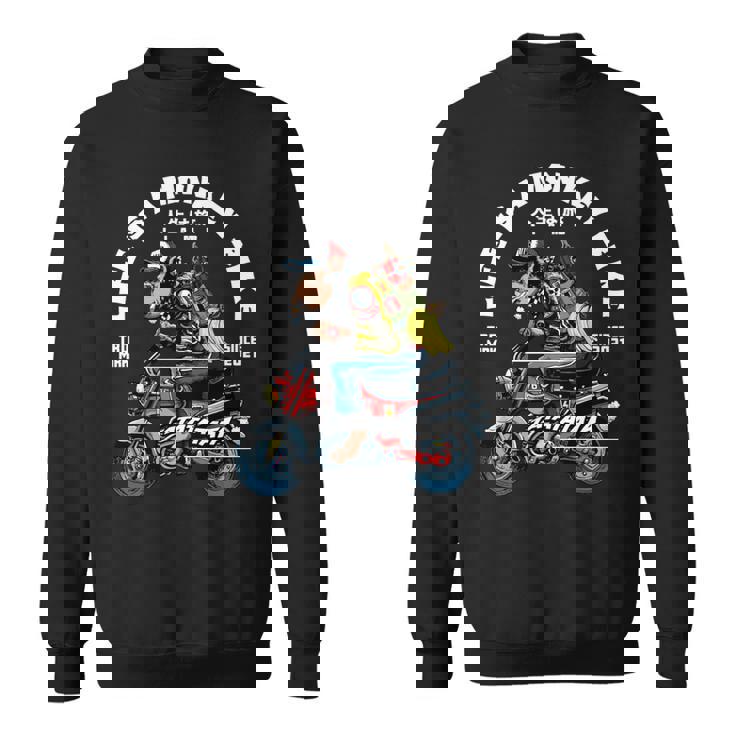 人生はモンキーバイク 長袖tシャツ スウェットシャツ