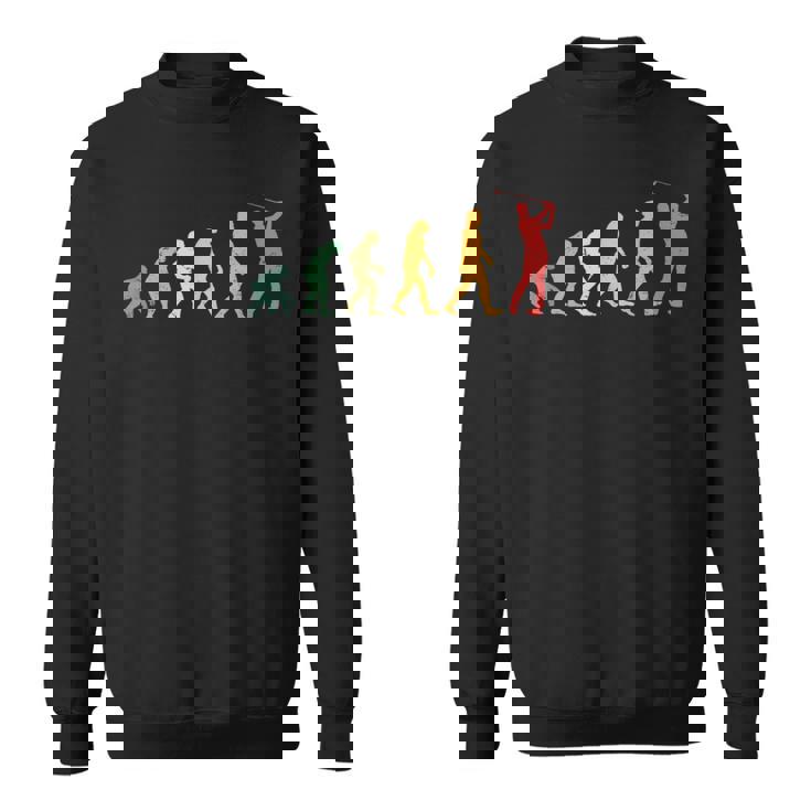 人類の進化 ネタ ゴルフ ゴルフ好き ゴルフファン ゴルファー おもしろ ゴルフ部 スウェットシャツ