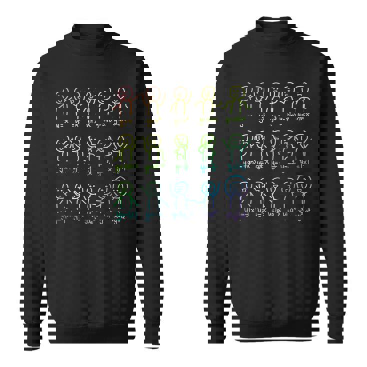 代数ダンスおかしい関数グラフ図科学数学方程式 長袖tシャツ スウェットシャツ