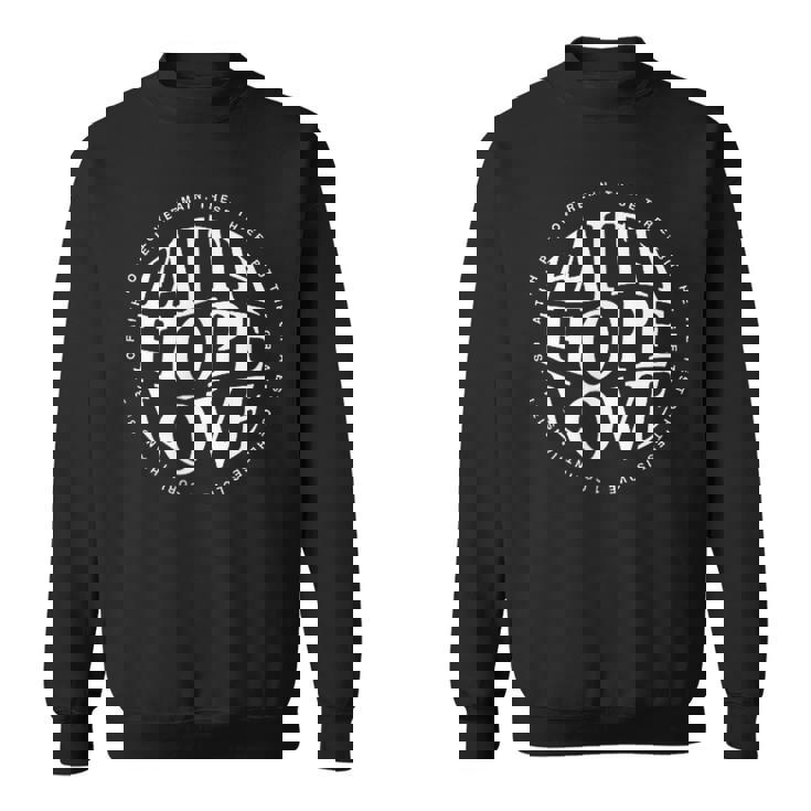 信仰 希望 愛 カトリック 聖書 詩 1 コリント 13 13 スウェットシャツ