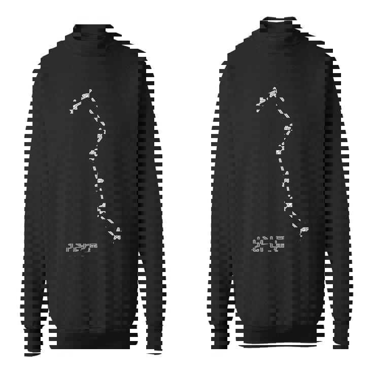 北斗七星【星座】シンプル ナチュラル 手書き 春夏秋冬の星座 宇宙 ポップ 面白 かわいい 可愛い デザイン スウェットシャツ