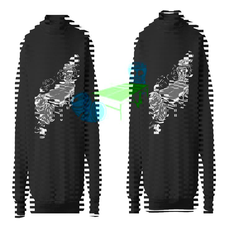 卓球 おもしろビール ピンポン スウェットシャツ