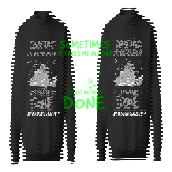 双極性障害啓発猫リボン スウェットシャツ