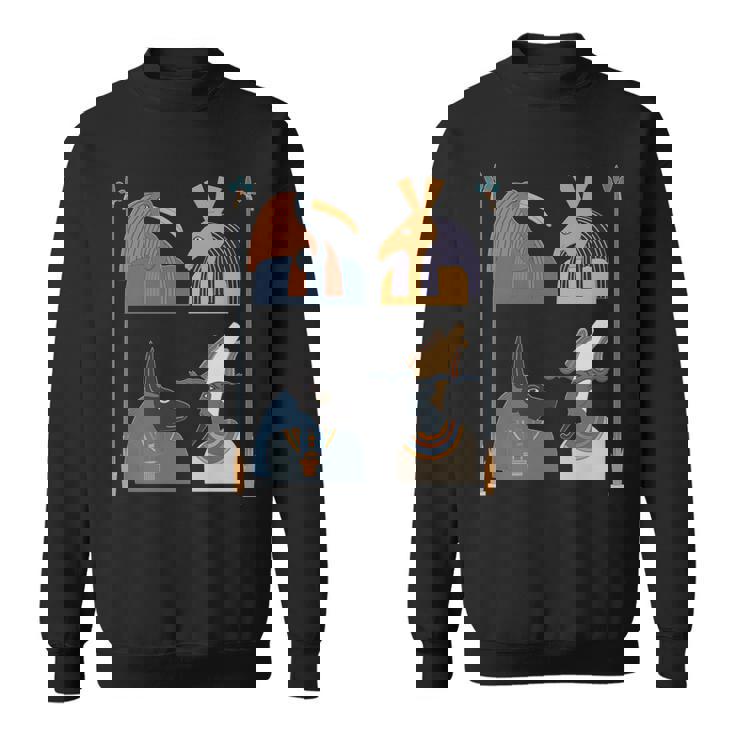 古代エジプトの神々 ファラオ神話 エジプトのピラミッド 長袖tシャツ スウェットシャツ