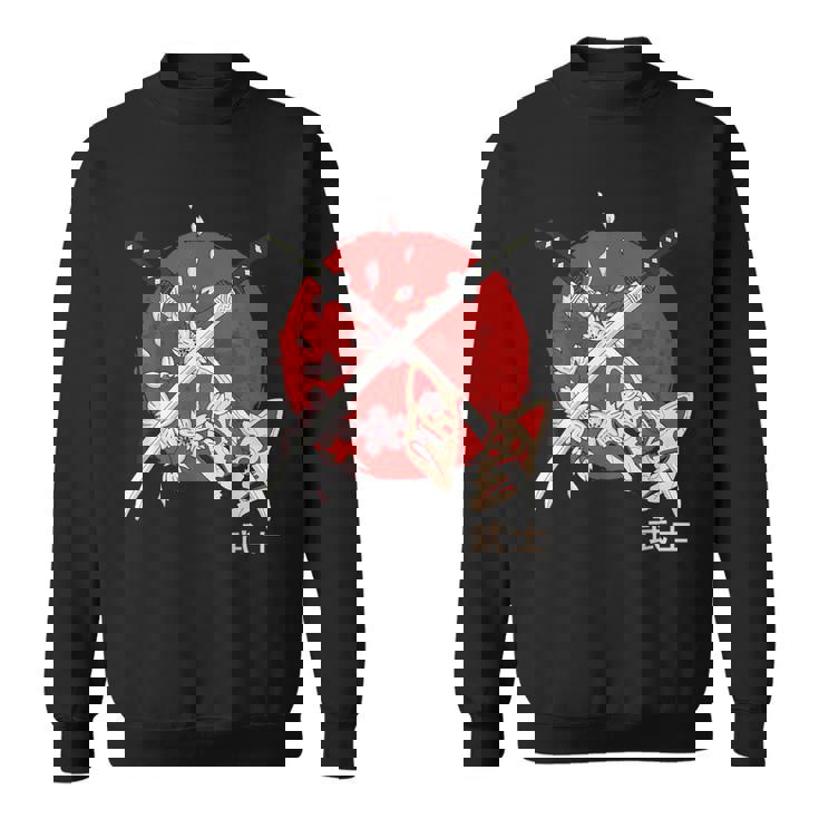 古代日本の桜 侍刀 スウェットシャツ