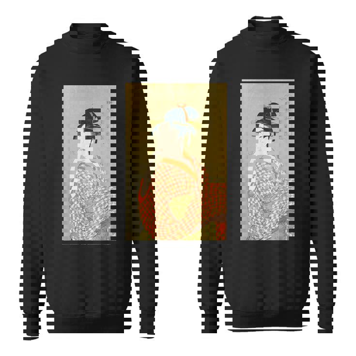 喜多川歌麿「婦女人相十品 ポペンを吹く娘」 スウェットシャツ