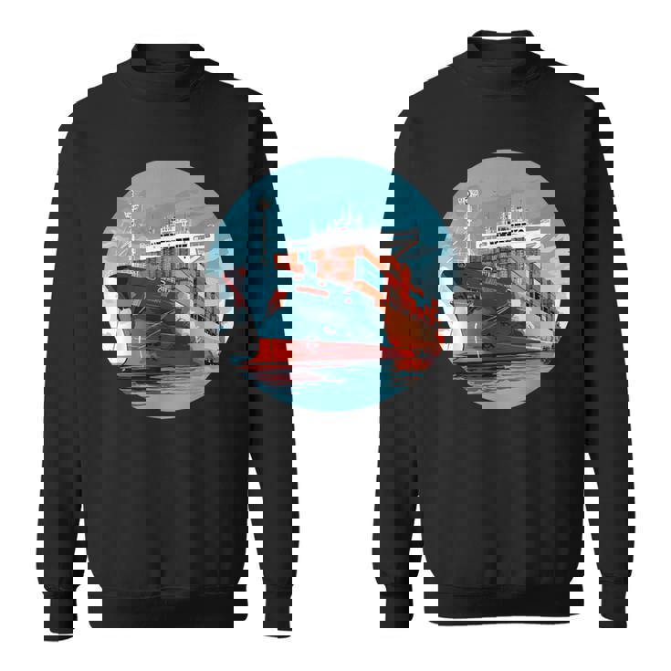 大型輸送船 カーゴコンテナ船愛好家向け スウェットシャツ