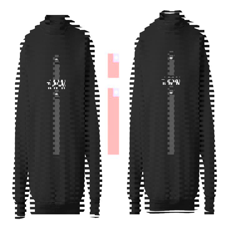 大文字で「Taiwan」の文字が入った縦型台湾国旗 スウェットシャツ