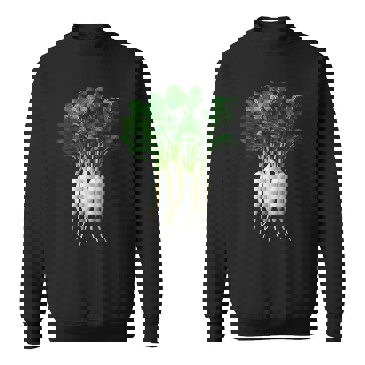 大根 野菜 グラフィックアート 大根 スウェットシャツ