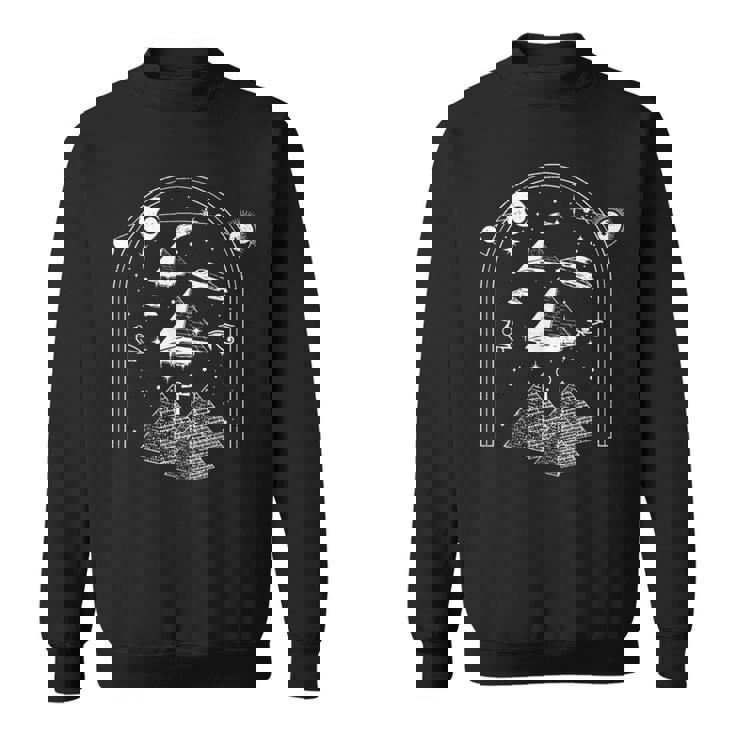 宇宙人 陰謀論 I Ufo I 古代エジプトのピラミッド スウェットシャツ