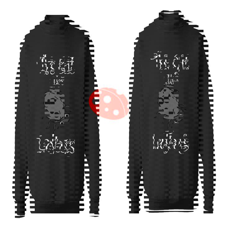 少女はてんとう虫が好き 野生動物 おもしろてんとう虫 スウェットシャツ