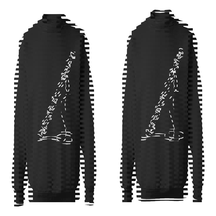 尺八 線画 ミュージシャン向け 尺八 スウェットシャツ