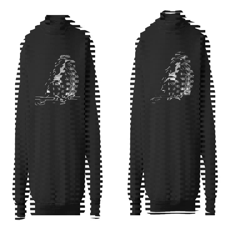 巨大アリクイ ラインアート 野生動物 図面デザイン スウェットシャツ