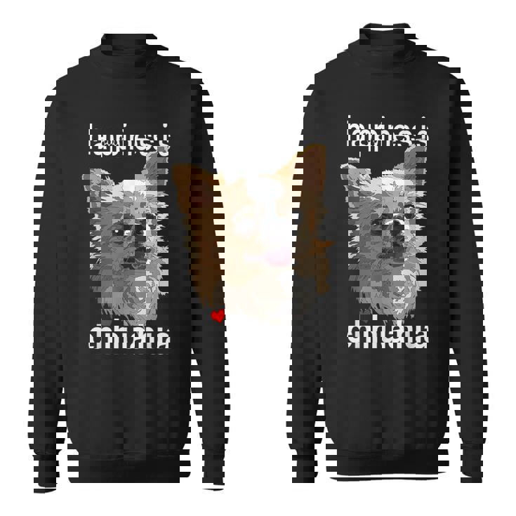 幸せはロングヘア チワワ 長髪 チワワ ママ パパ スウェットシャツ