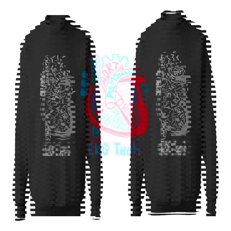 心電図技術者 心臓の各部位 看護師 循環器科 ギフト スウェットシャツ