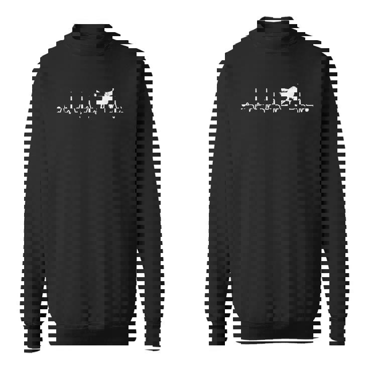 心音心電図フラットコーテッドレトリバー2ママおかしい犬 スウェットシャツ