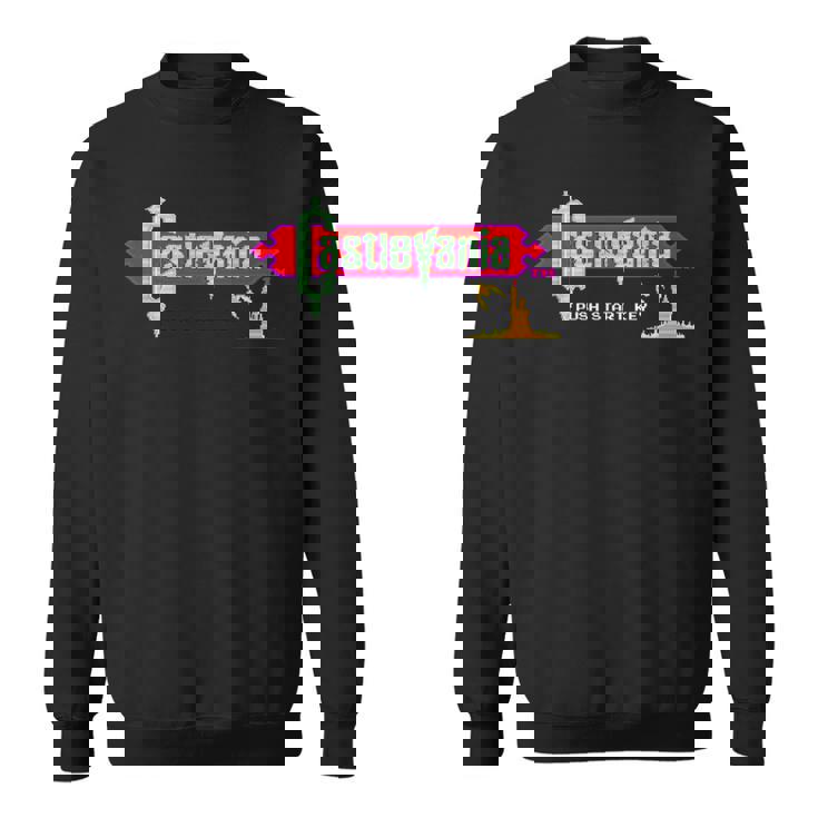 悪魔城ドラキュラ タイトル画面 レトロ ゲーム 城 壮大な冒険 スウェットシャツ