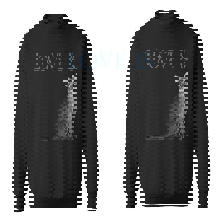 愛はアビシニアンキャット スウェットシャツ