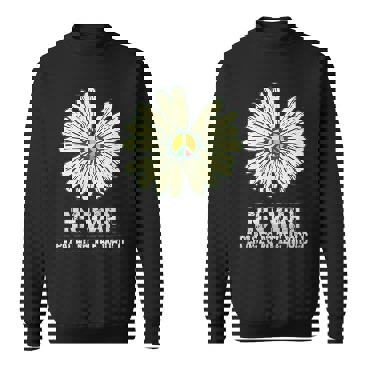 戦争なし、平和、反戦、戦争なし 長袖tシャツ スウェットシャツ