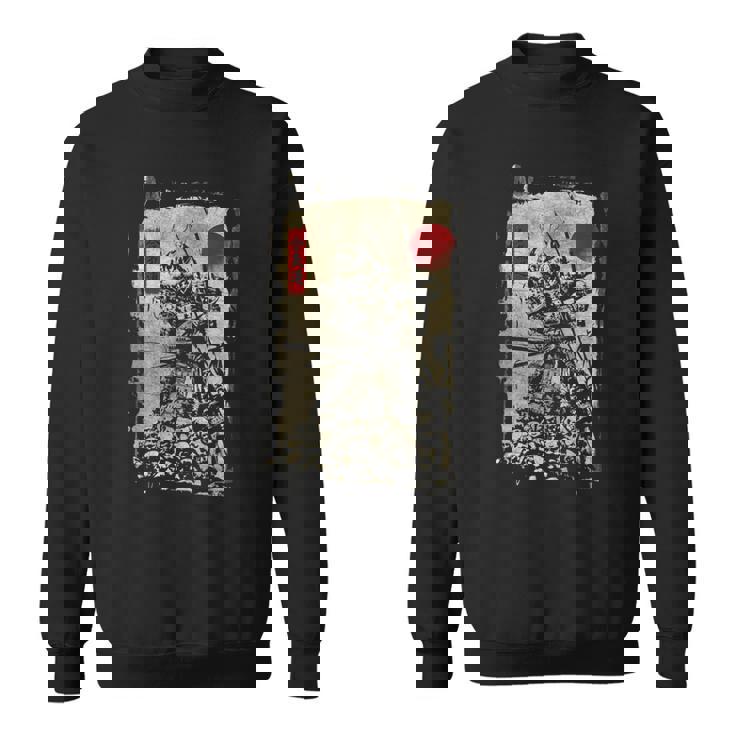 手描きの日本の侍 ヴィンテージ ソードマン アニメ 武士道 スウェットシャツ