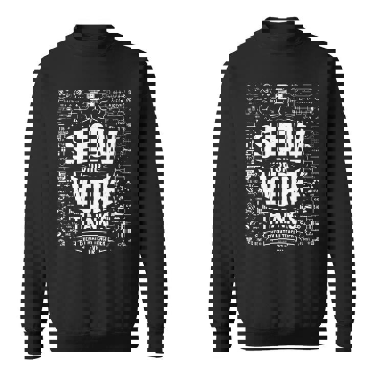 数学の先生に感謝の気持ちを伝えましょう。 長袖tシャツ スウェットシャツ