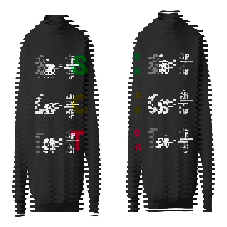 数学教師 三角法oh Cah Toa ジオメトリパロディ スウェットシャツ