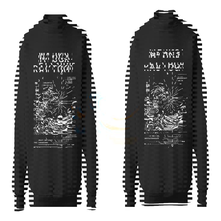 日本 大波動物理学 北斎 水 動き 数学 科学 長袖tシャツ スウェットシャツ