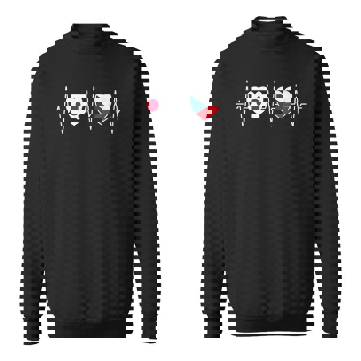 日本とチェコ チェコ共和国の国旗 スウェットシャツ