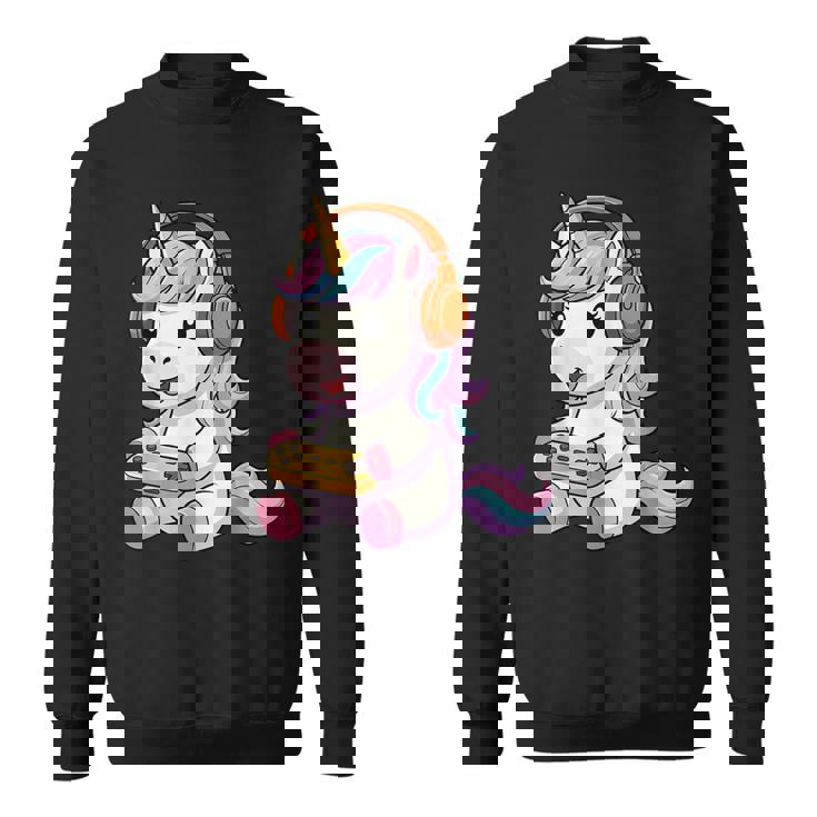 日本のユニコーン ゲーマー ヴィンテージ ゲーム レトロ ビデオゲーム スウェットシャツ