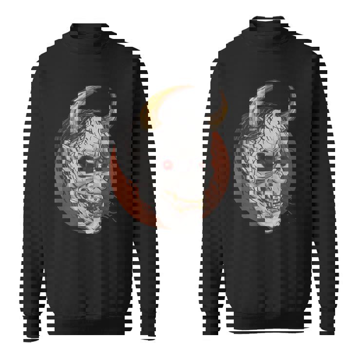 日本の般若マスク 能面 悪魔 鬼 タトゥー 入れ墨 スウェットシャツ