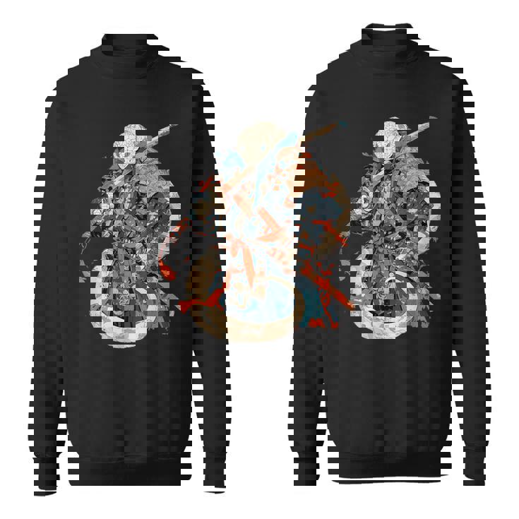 日本アート 蛇 忍者 浮世絵 アニメスタイル サムライスネーク スウェットシャツ