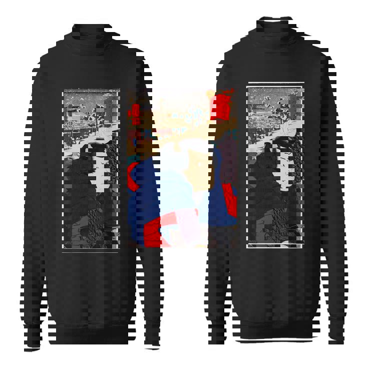 日本レトロアート 宮本武蔵 歌川国芳作 スウェットシャツ