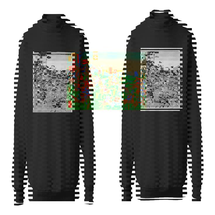 日本レトロアート 歌川国吉 2陸軍の戦い スウェットシャツ