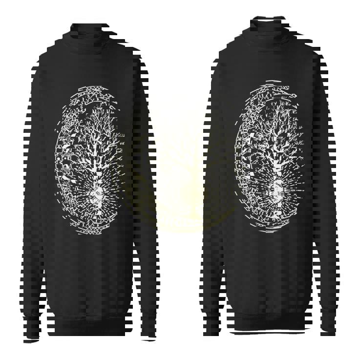 曼荼羅tシャツ 生命の樹 タトゥースタイルシャツ 長袖tシャツ スウェットシャツ