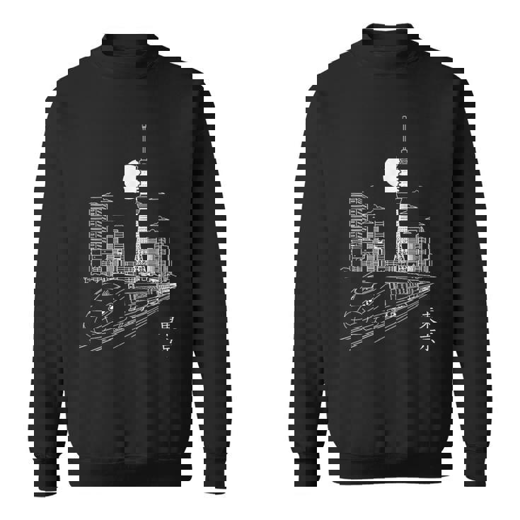 東京スカイラインジャパン ランドマーク スカイツリー 東京タワー 新幹線 スウェットシャツ