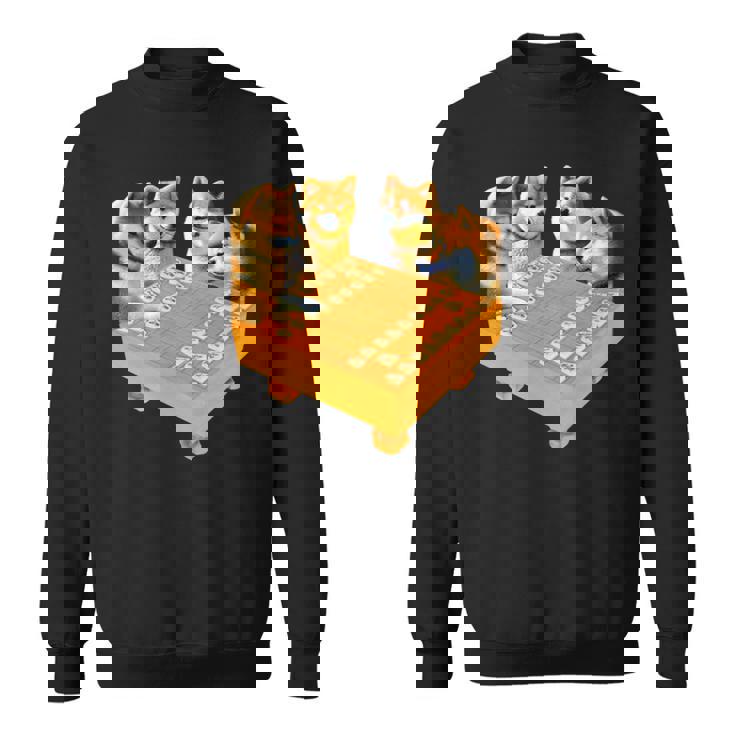 柴犬 将棋 イヌ 面白いtシャツ おもしろ 面白い 服 グッズ ネタ ウケ狙い メンズ 棋士 おもしろグッズ 長袖tシャツ スウェットシャツ