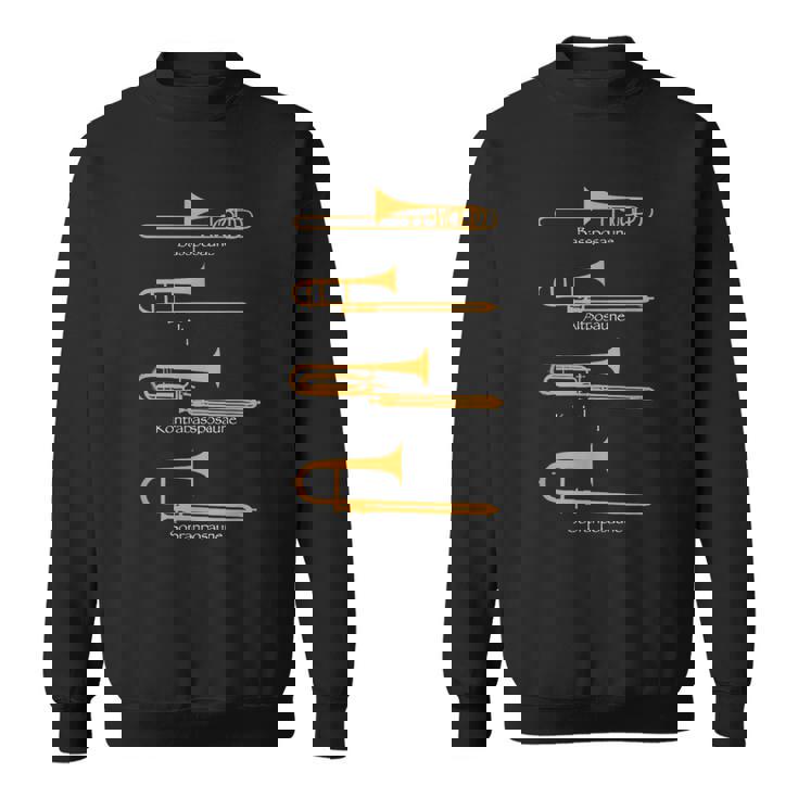 様々なトロンボーンタイプ トロンボーンギフト スウェットシャツ