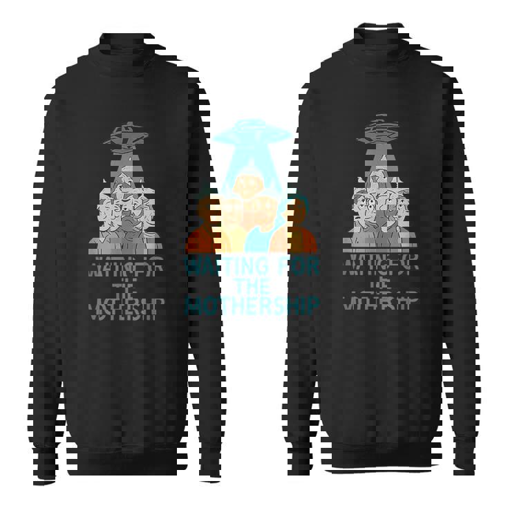 母艦を待つufo エイリアン陰謀論 スウェットシャツ