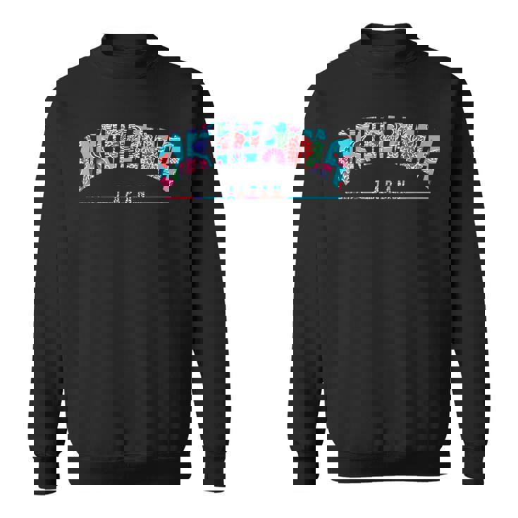 沖縄島 日本 うちなあんちゅう 琉球備形 沖縄紅型びんがた スウェットシャツ