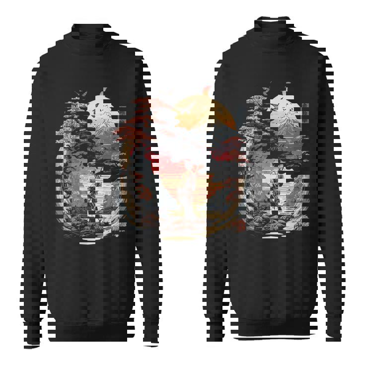 浮世絵 アート 神奈川 ヴィンテージ 和 タトゥー アート グラフィック スウェットシャツ