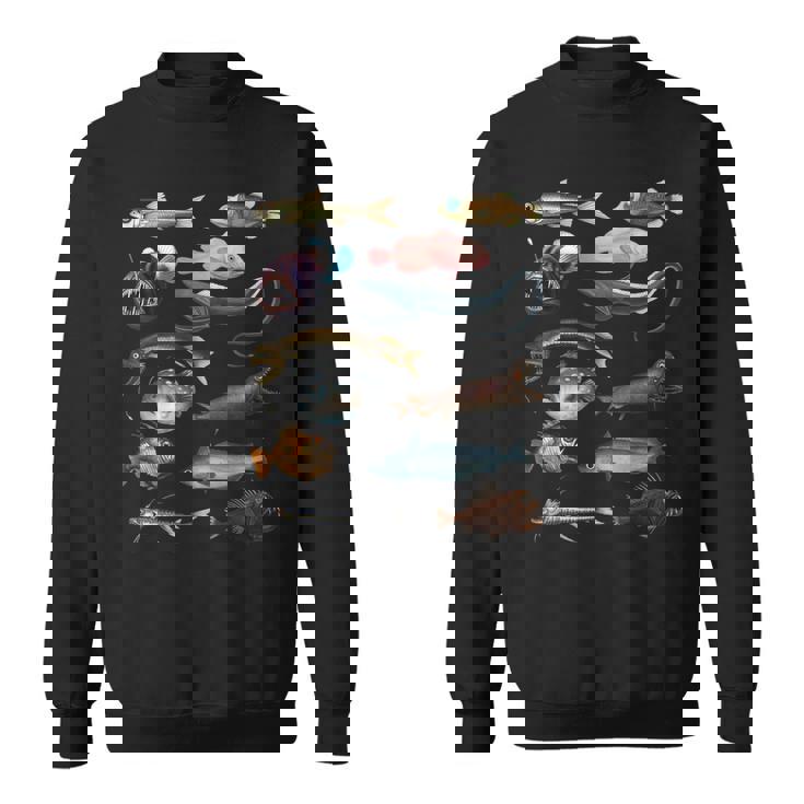 深海魚 海洋生物学・海洋科学教育 スウェットシャツ