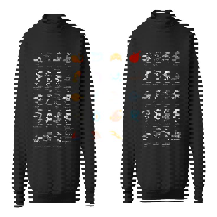 深海魚図鑑3_白文字 スウェットシャツ