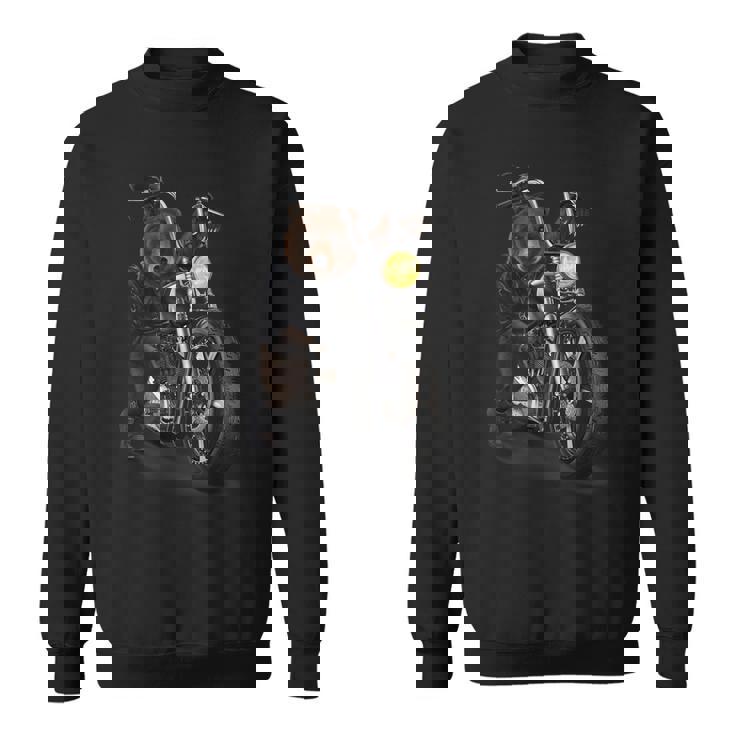 熊 クマ バイク バイカー スウェットシャツ