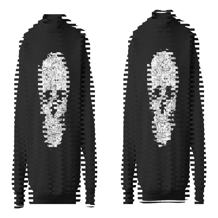 猫 スカル 猫 スカル 猫モチーフ スウェットシャツ