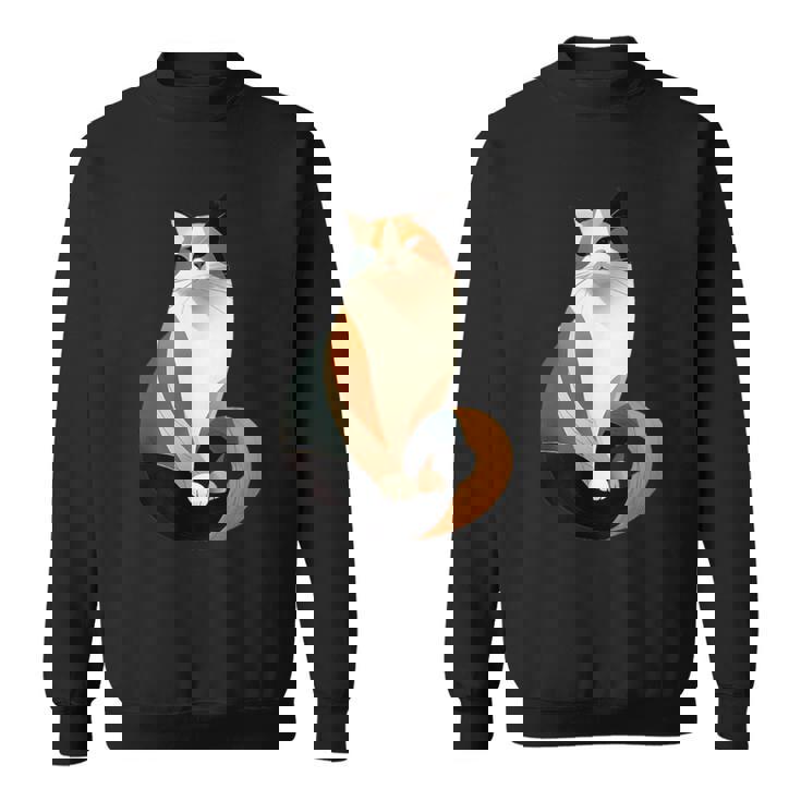 猫 幾何学が描く色彩とラインが生み出すモダン デザイン 6 スウェットシャツ