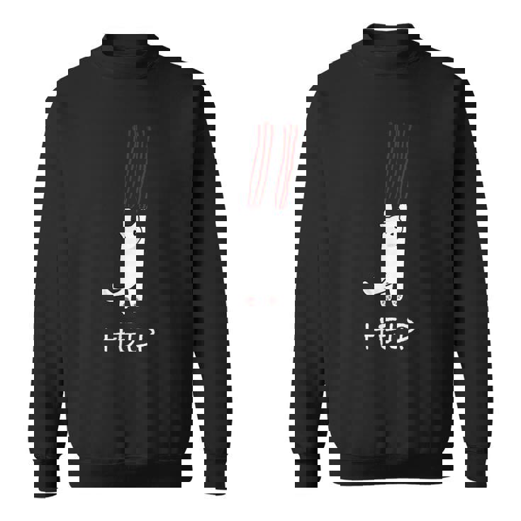 猫が助けを求めている、猫好きの方にオススメの面白いイラスト スウェットシャツ